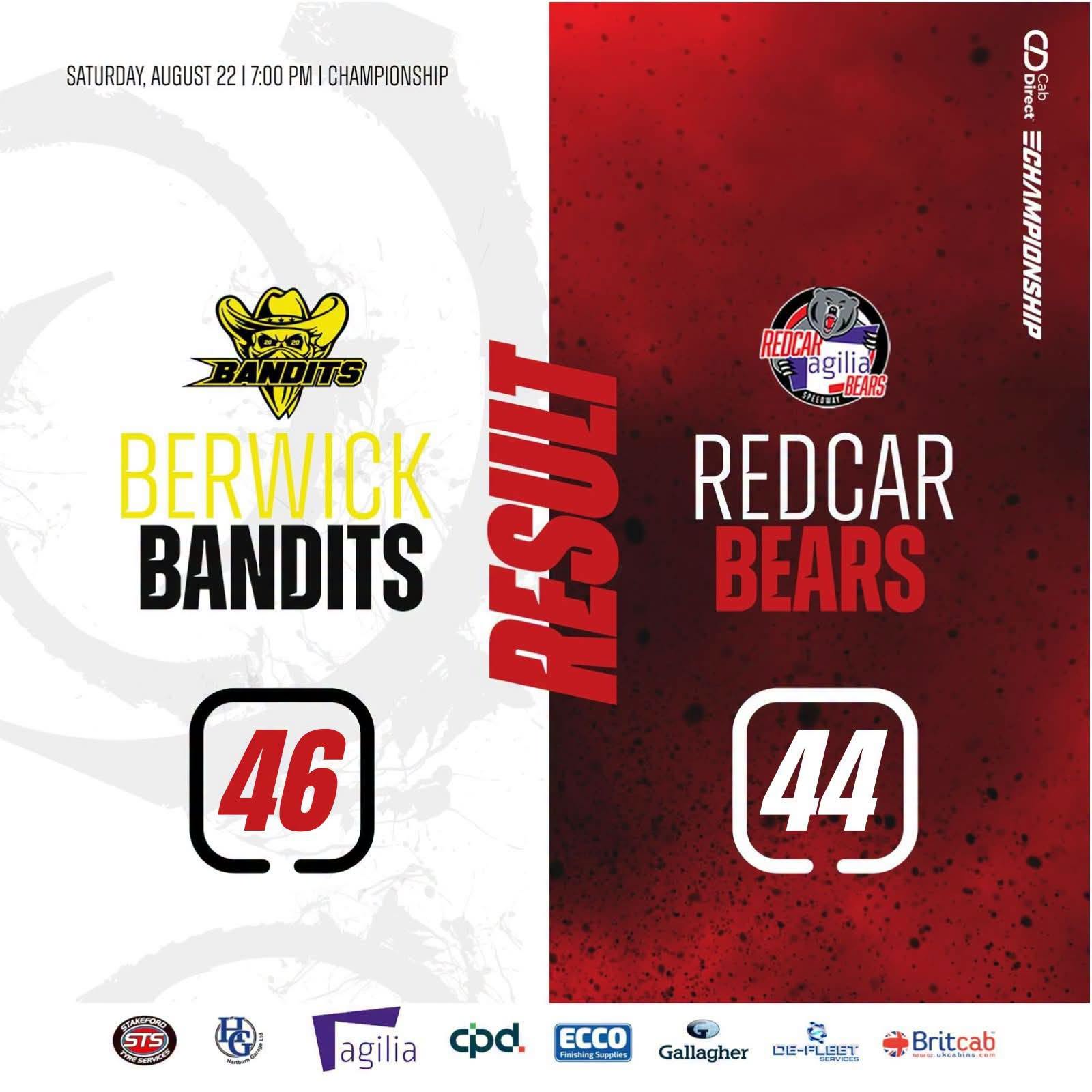 Bears beaten by Bandits!